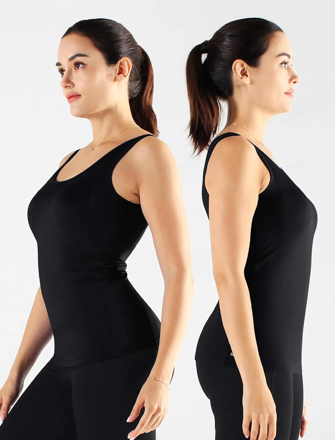 NELEUS Women's 3 Pack Compression Tank Top Support Yoga Bra with Cups Athletic Running Shirts
