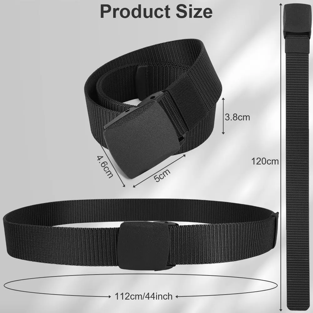 Nylon Web Belts, Work Belts for Men, Outdoor Military Belt, Plastic Buckle Mens Nylon Belt, Adjustable Nylon Belt