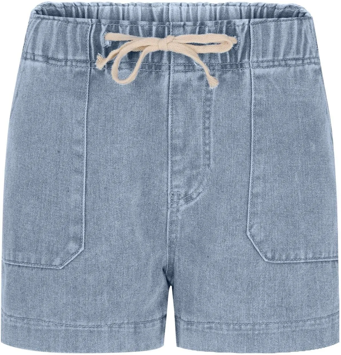 Palaver Jean Shorts Womens Summer Casual Elastic High Waisted Pull On Jorts with Pockets Stretchy Denim Shorts