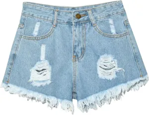 Plus Size Denim Shorts for Women Stretch Jean Shorts A Line Wide Leg Shorts High Waisted Distressed Jeans Cruise Wear