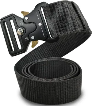 SHAVIT Tactical Belts for Men Military Style Work Hiking Riggers Web Nylon Waistband Belt with Quick Release Metal Buckle