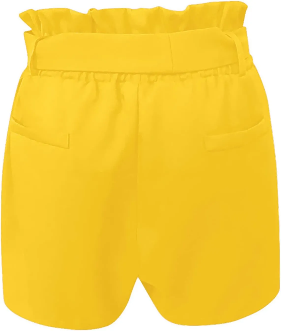 Summer Casual Shorts Women Stretchy Drawstring Pleated Ruffle High Waisted Shorts Womens Dressy Trendy Work Shorts