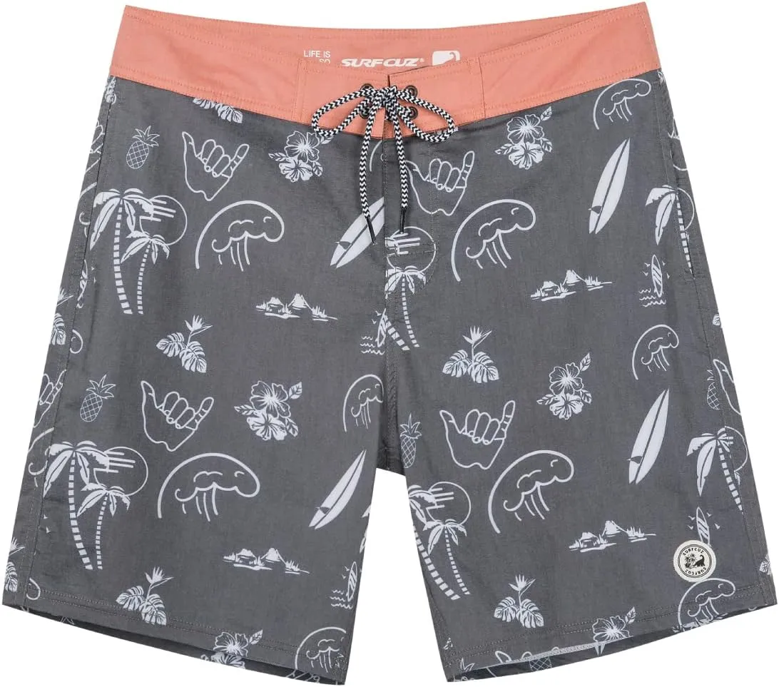 SURF CUZ Men's Vintage Cruzer Stretch Boardshort Chino Shorts