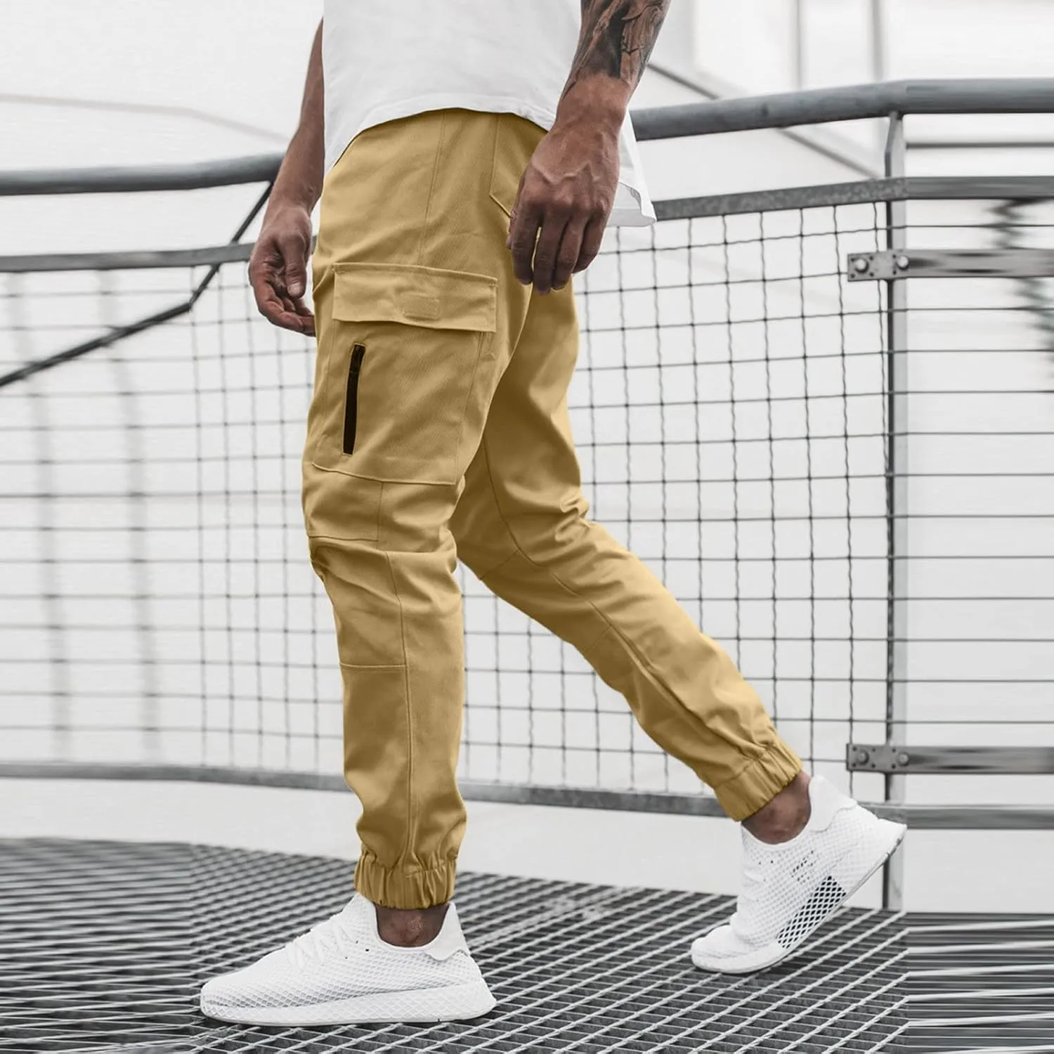 Sweatpants for Men Big and Tall Casual Mens Gifts Cargo Pants Hiking Workout Joggers Pants with Pockets Camping Pants