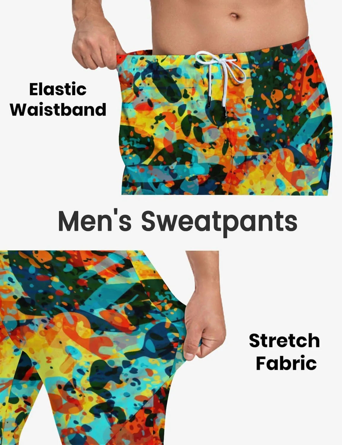 Sweatpants for Men Joggers Pant 3D Printed Sports Pants Casual Workout Pants Running Pants with Pockets