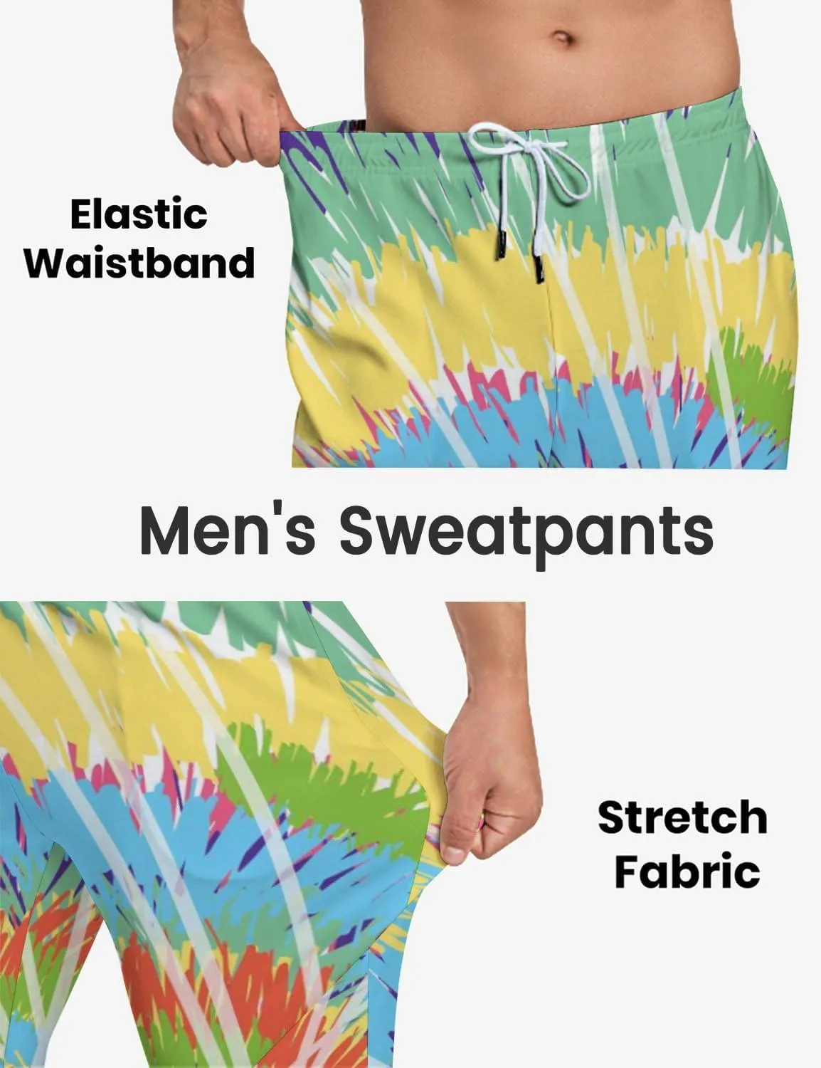 Sweatpants for Men Joggers Pant 3D Printed Sports Pants Casual Workout Pants Running Pants with Pockets