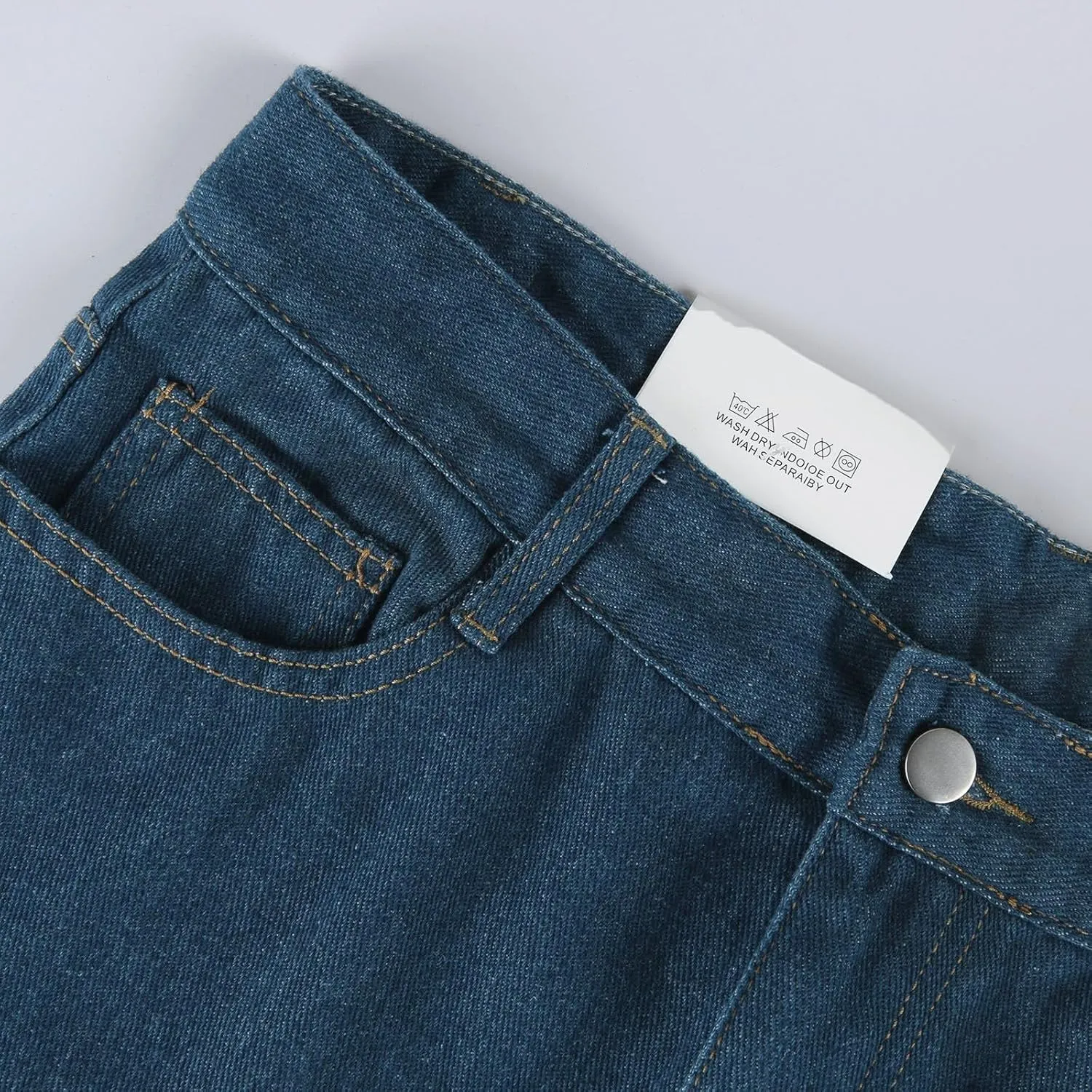 Sweatpants Jeans Women Soft High Waisted Wide Leg Jeans Plus Size Boyfriend Jeans Comfy Denim Sweatpants with Pockets