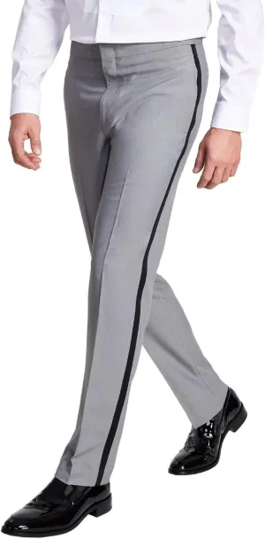 Tallia Alfani Men's Slim-Fit Stretch Tuxedo Pants Light Grey 30 x 32