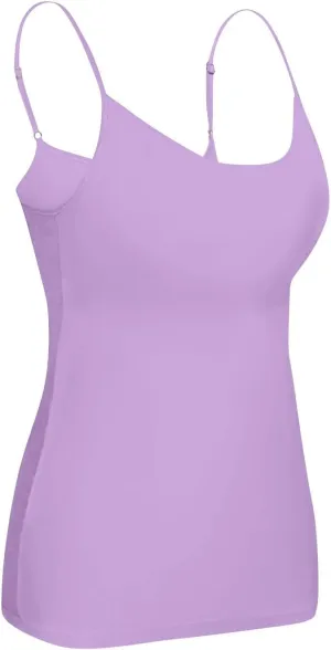 Tank Top for Women with Built in Bra 2025 Summer Shelf Bra Camisole Tops Womens Spaghetti Strap Cami Tank