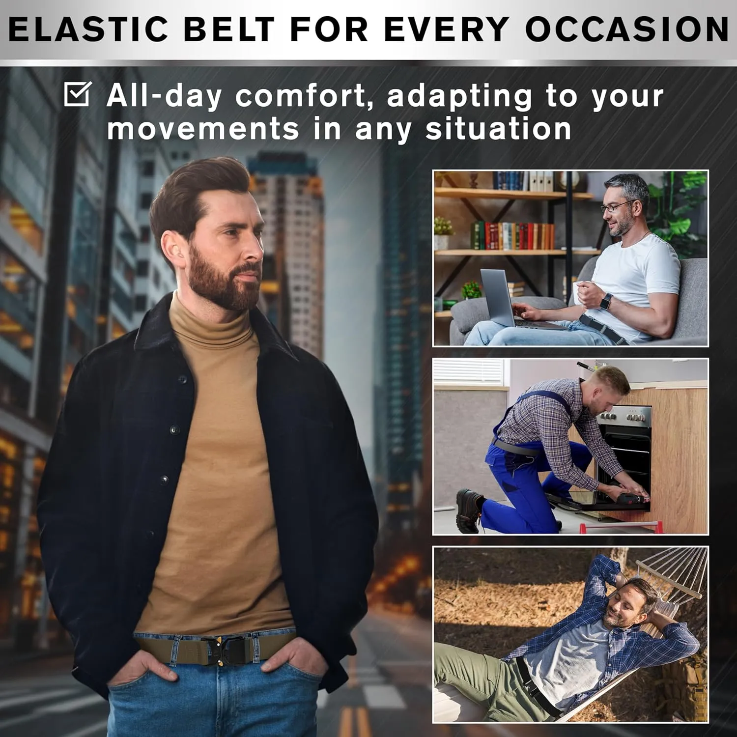 TECEUM Tactical Belt – Heavy-Duty & Quick Release – Military, Work, Rigger, Duty & Utility Belt for Men