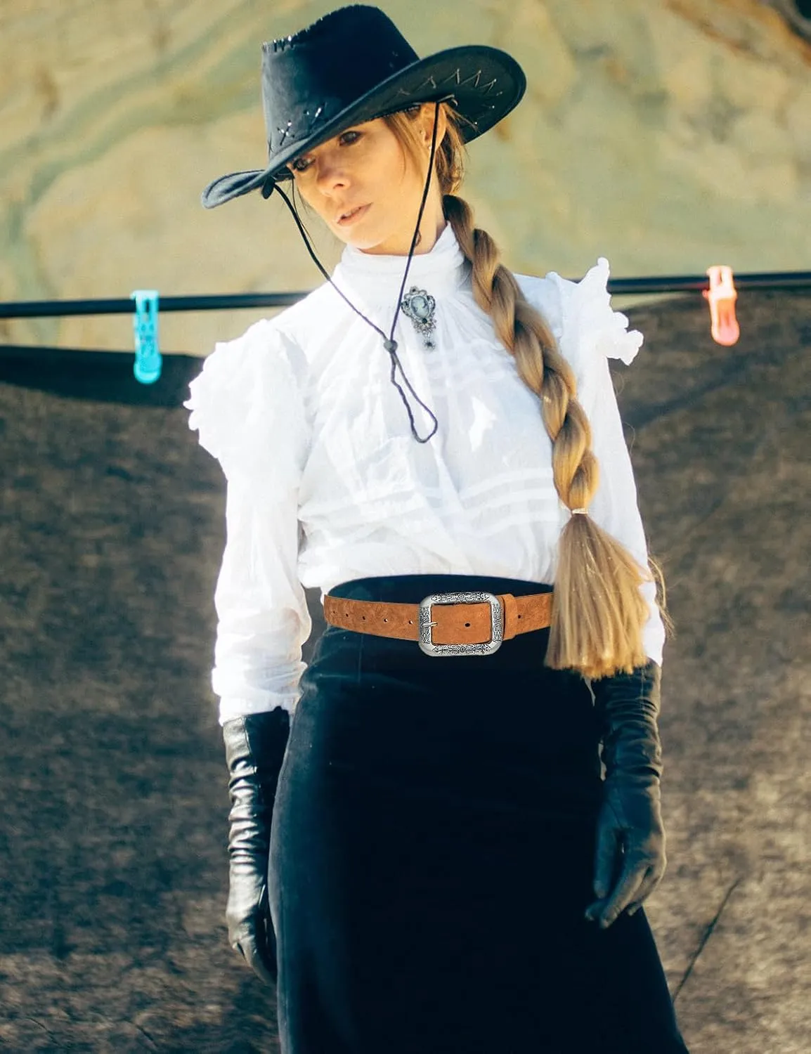 TOPACC Western Belts for Women Men Cowboy Cowgirl Belt for Jeans Pants Country Concert Outfit Rodeo