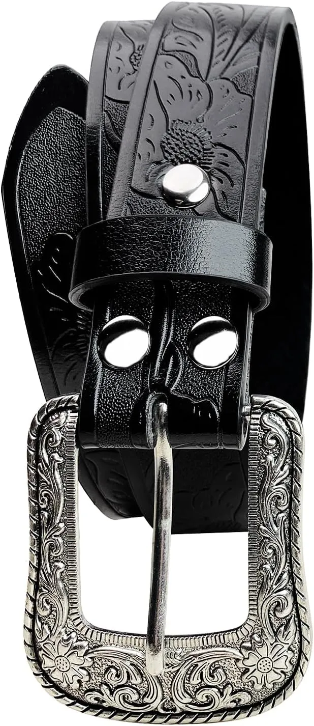 TOPACC Western Belts for Women Men Cowboy Cowgirl Belt for Jeans Pants Country Concert Outfit Rodeo