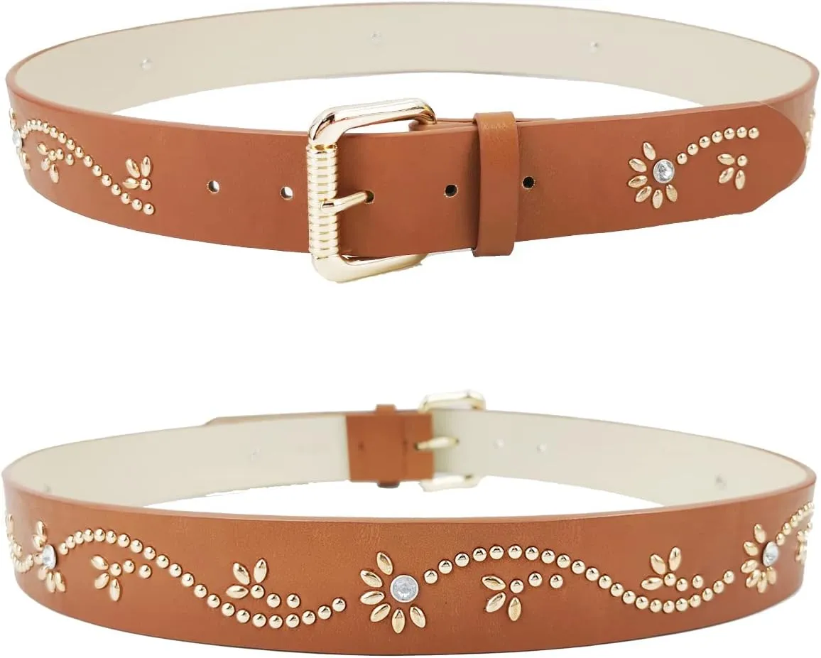 TOPACC Western Fashion Cowgirl Cowboy belts for Girls Women Boys Jeans Pants Dresses