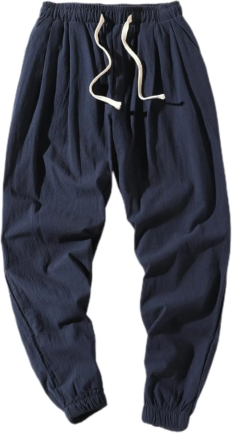 Unisex Glide Pants, Deniluxe Glidepants - Unisex Quick Dry Pull-On Stretch Pants, Mens Classic Drawstring Pant Light Thin