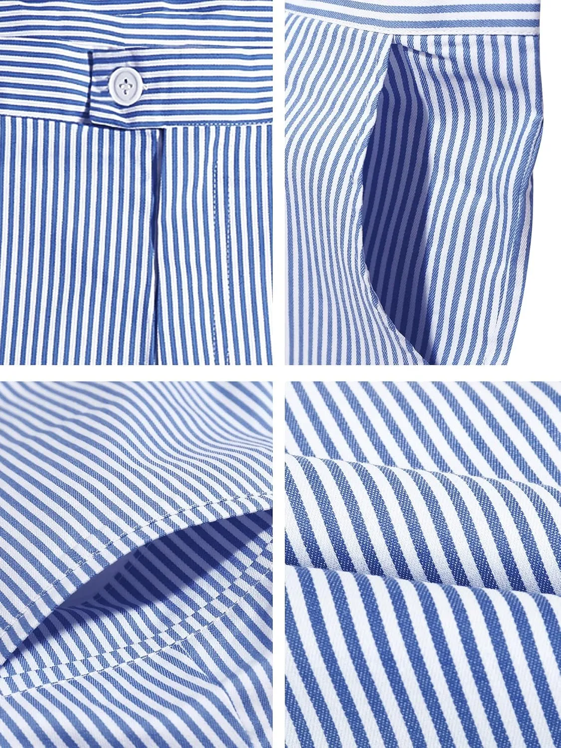 uxcell Men Summer Shorts Striped Slim Fit Flat Front Walk Chino Shorts
