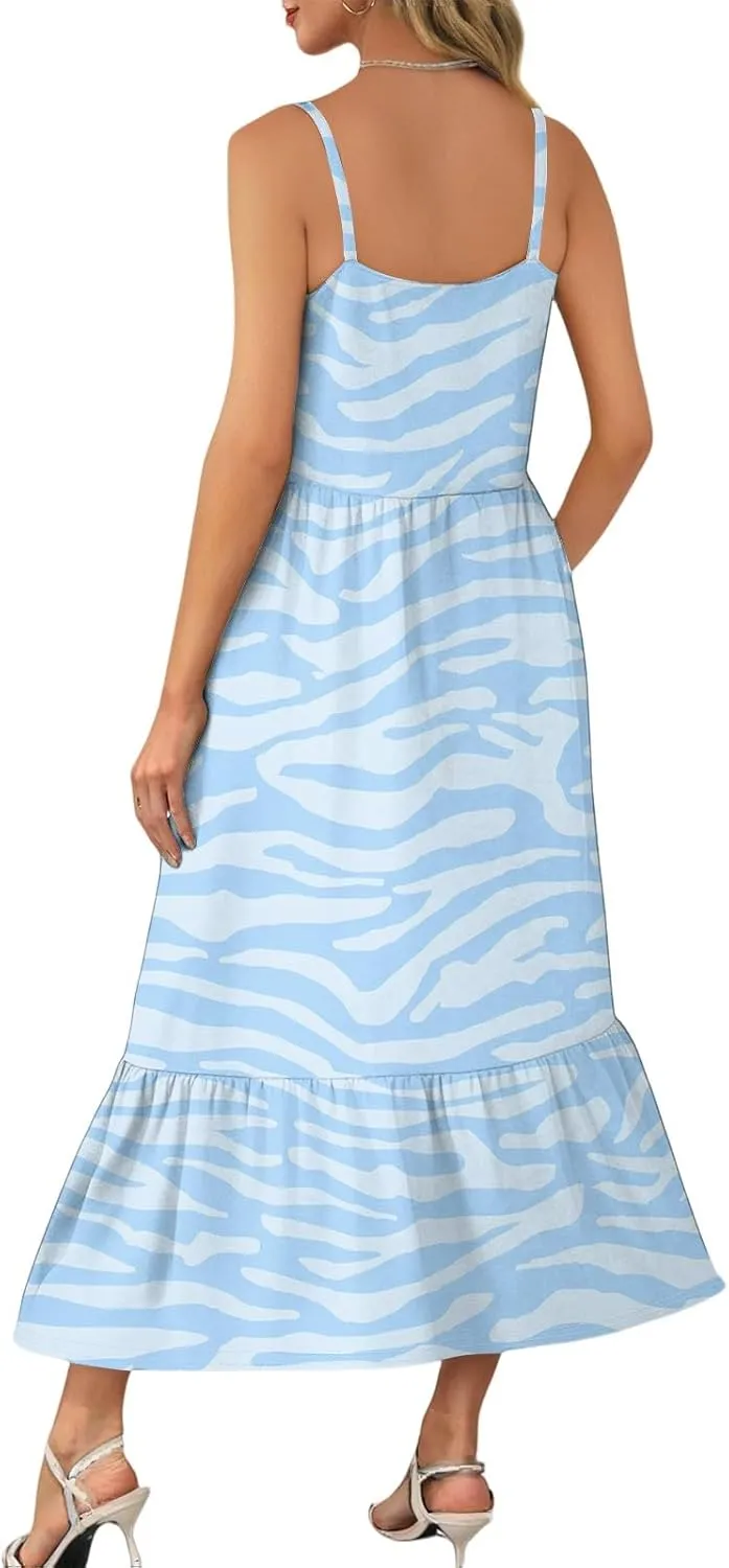 Vacation Summer Dress, Beach Floral Trendy Casual Spring Elegant Sundresses for Women
