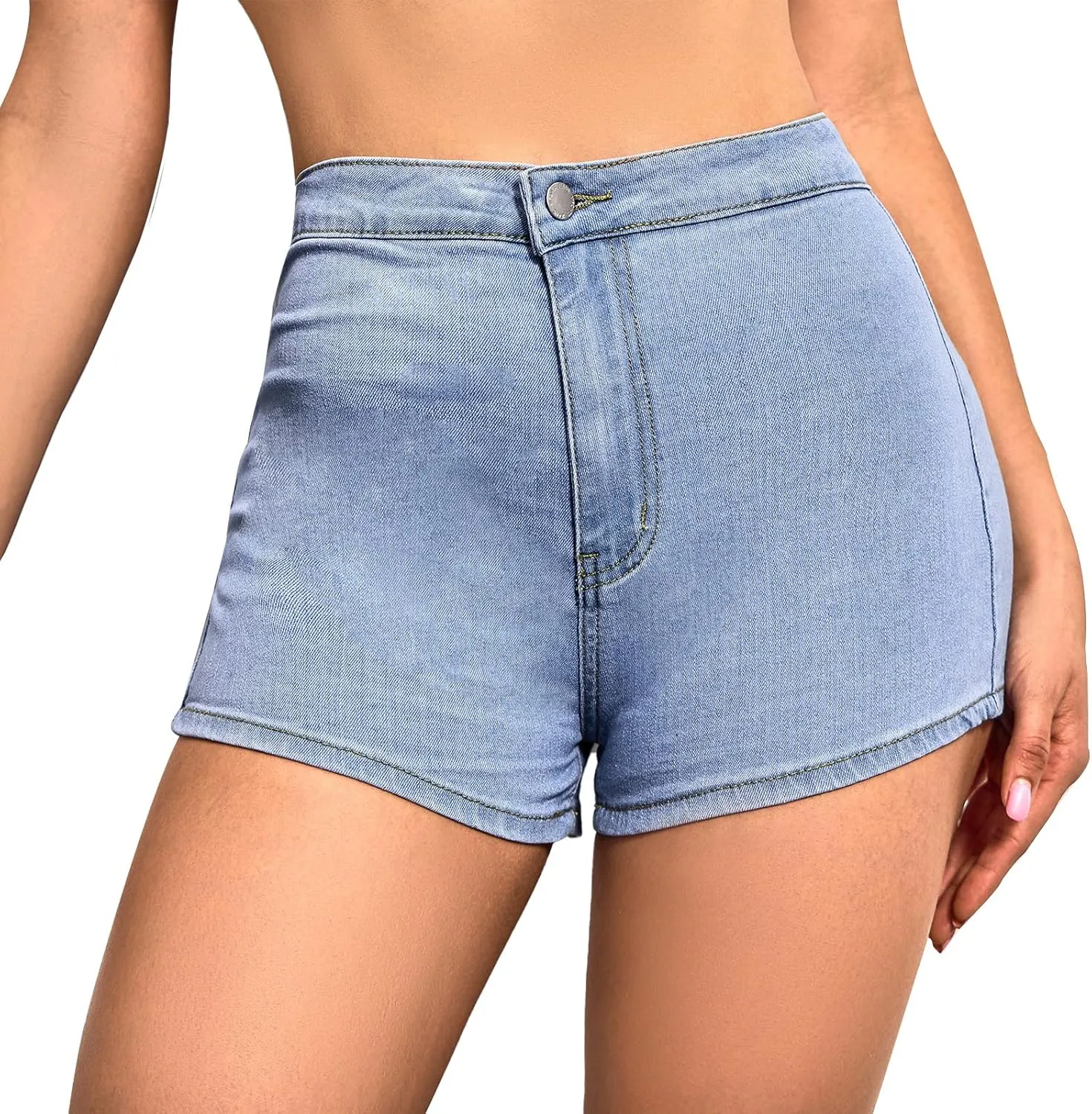 VIPONES Jeans Shorts Womens High Waisted Stretchy Sexy Butt-Lifting Hot Denim Shorts