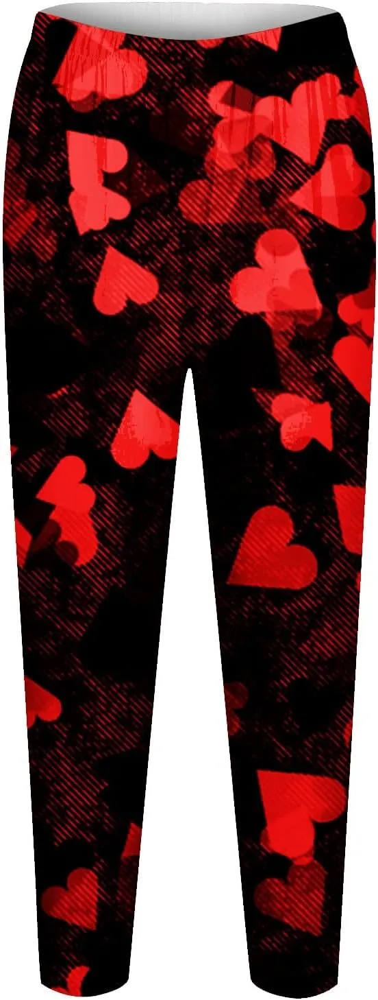 Winter White Leggings for Women Valentines Day Light Pants Women Colorful Casual Leggings for Women