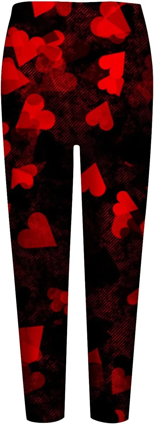 Winter White Leggings for Women Valentines Day Light Pants Women Colorful Casual Leggings for Women