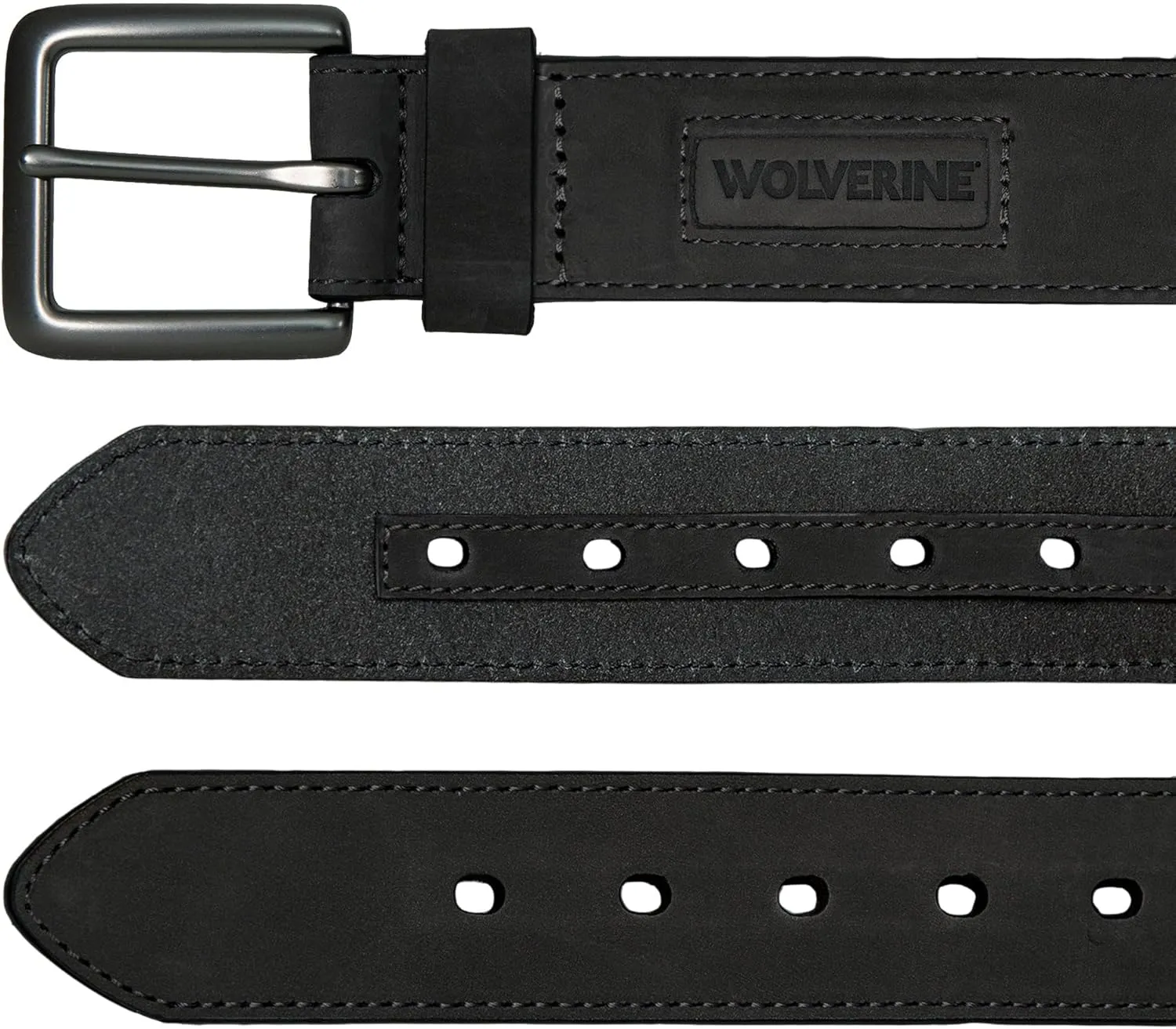 Wolverine Men's Reversible Full Grain Leather Belt | Heavy Duty | Workwear | Casual | Durable | Metal Buckle