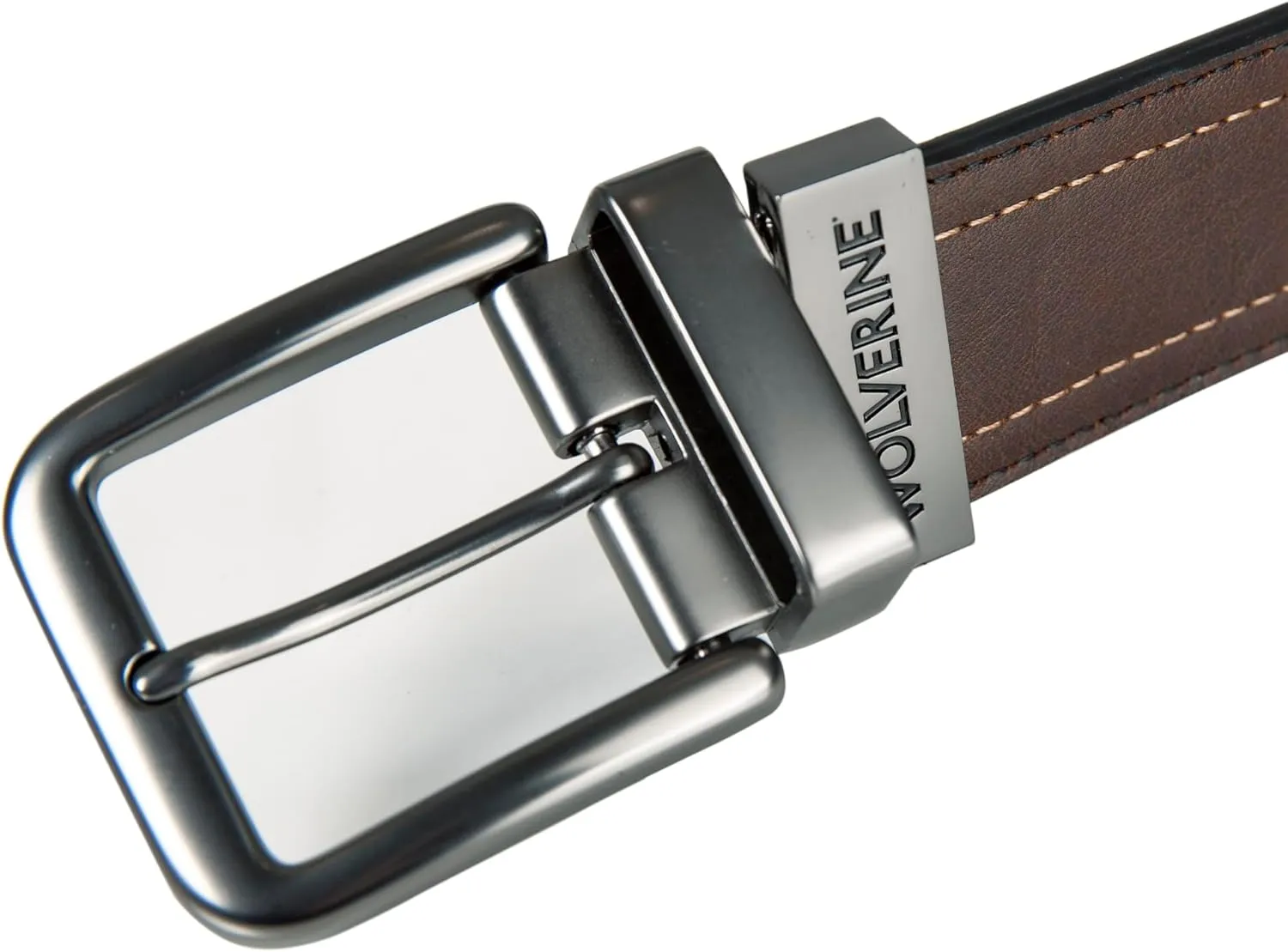 Wolverine Men's Reversible Full Grain Leather Belt | Heavy Duty | Workwear | Casual | Durable | Metal Buckle