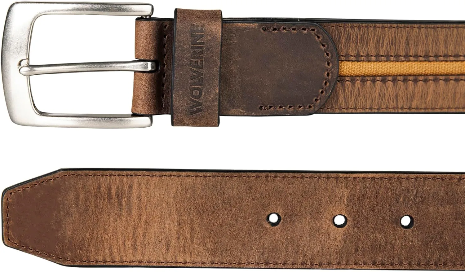 Wolverine Men's Reversible Full Grain Leather Belt | Heavy Duty | Workwear | Casual | Durable | Metal Buckle