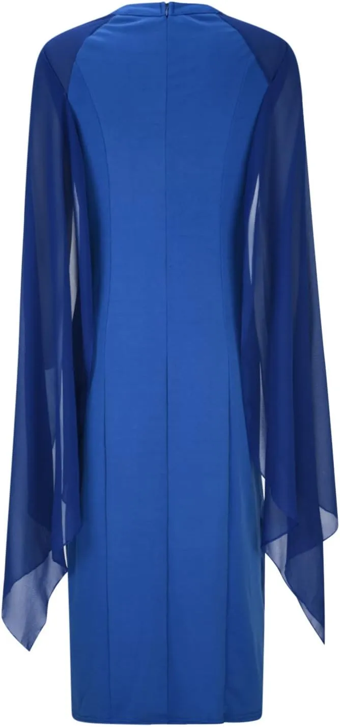 Women Elegant High Split Flare Sleeve Formal Evening Gown Maxi Dress 2025 Trendy Sexy Cocktail Party Flowy Long Dress