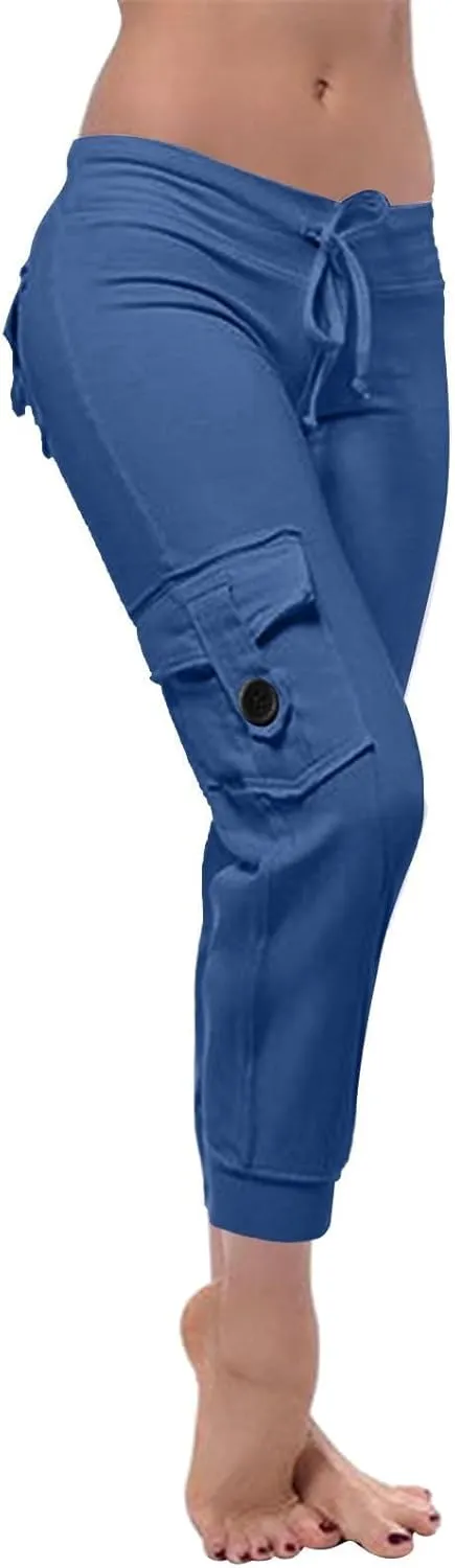 Women Jogger Pants Drawstring Relaxed-Fit Track Cuff Sweatpants Running Yoga Workout Jogger Trousers Pants with Pockets
