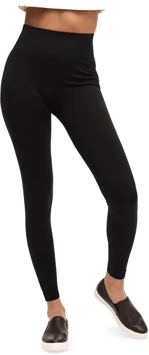 Women's All Day Comfort | High-Waist & Seamless | Walkpop Legging |Sophia Seamless Legging Dark Black | 1X