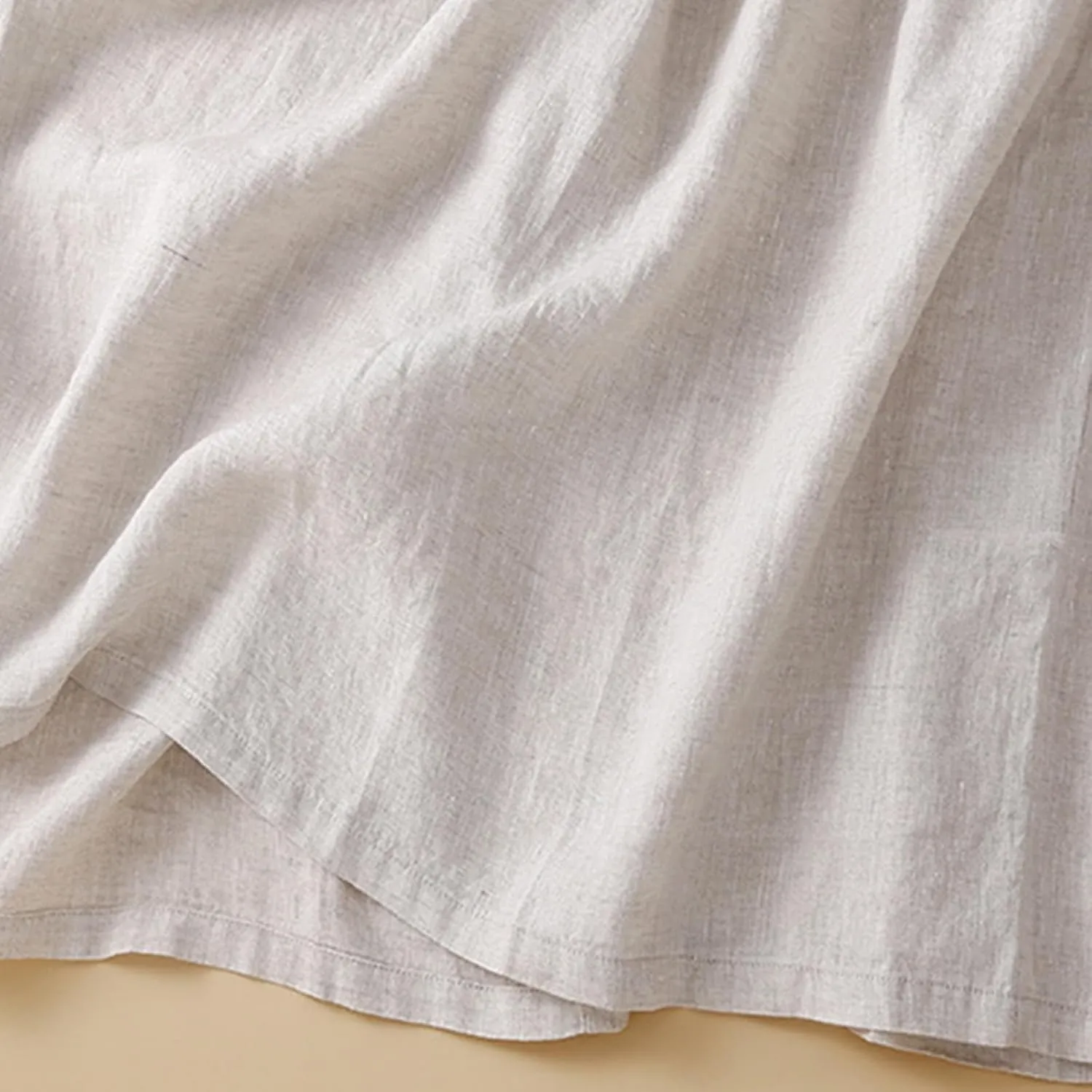 Womens Bohemian Cotton Linen Dresses 3/4 Sleeve Maxi Long Dress Summer Solid Plain Cute Vacation Flowy Trendy Dresses