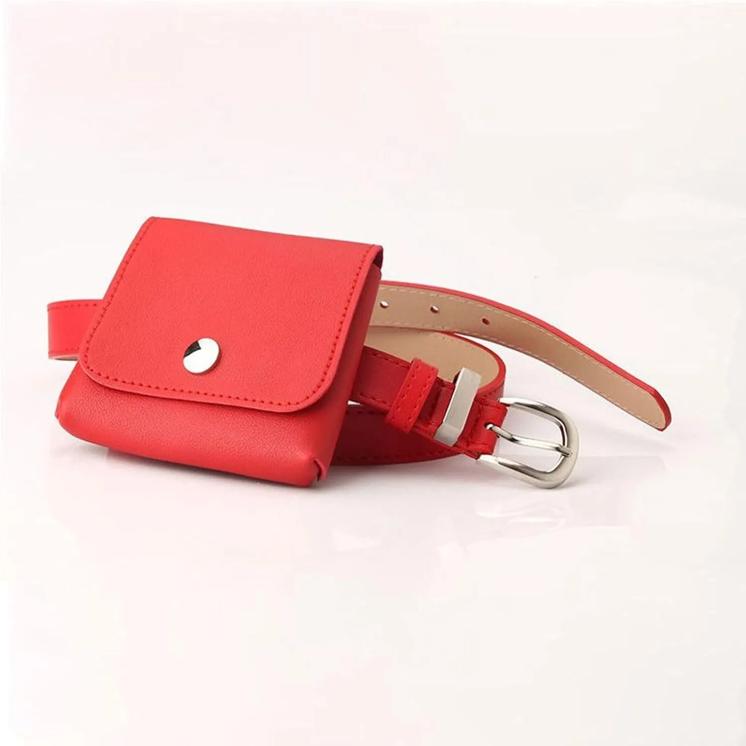 Women's Buckle Belt D Ring Belt For Dress 2025 Flap Pocket Metal Faux Leather Casual Adjustable Belts