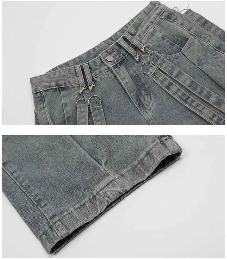 Women's Cargo Pants Y2K Clothing Multi-Pocket Relaxed Fit Jeans Grunge Clothes Alt Emo Hip Streetwear