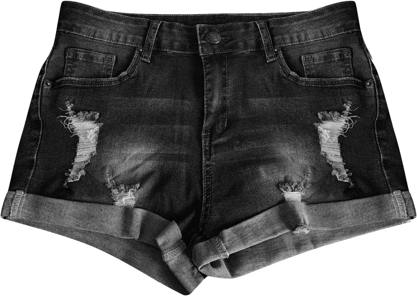 Women's Denim Shorts High Waisted Stretchy Jean Shorts Distressed Summer Jeans Cut Off Baggy Jean Shorts