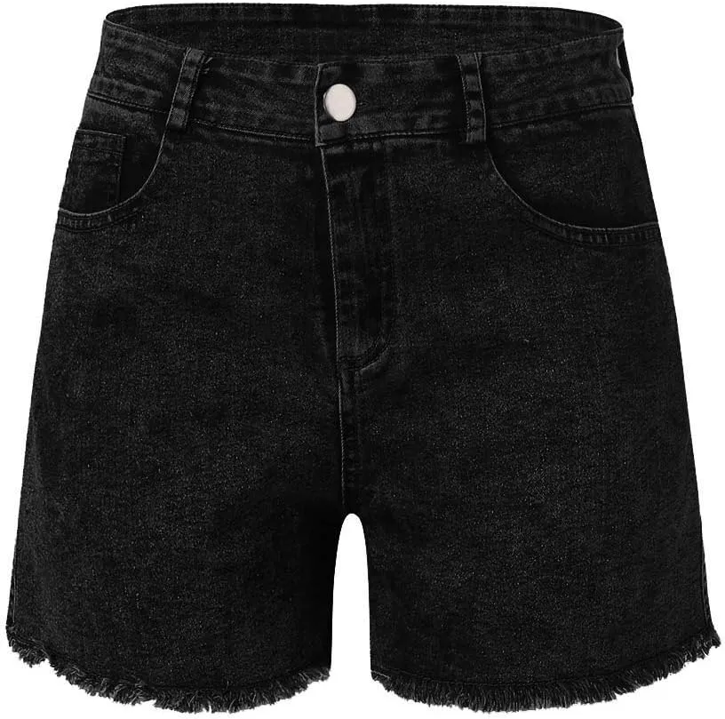 Women's Denim Shorts High Waisted Stretchy Jean Shorts Distressed Summer Shorts Cut Off Baggy Jean Shorts