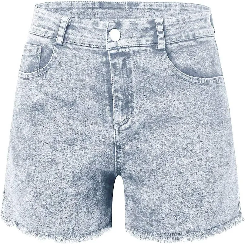 Women's Denim Shorts High Waisted Stretchy Jean Shorts Distressed Summer Shorts Cut Off Baggy Jean Shorts