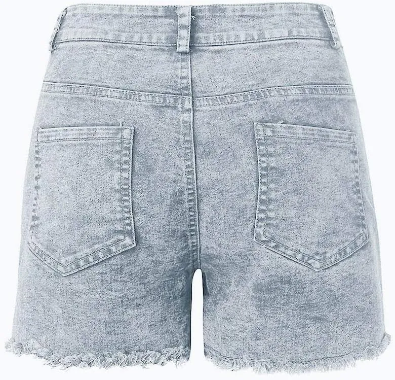 Women's Denim Shorts High Waisted Stretchy Jean Shorts Distressed Summer Shorts Cut Off Baggy Jean Shorts