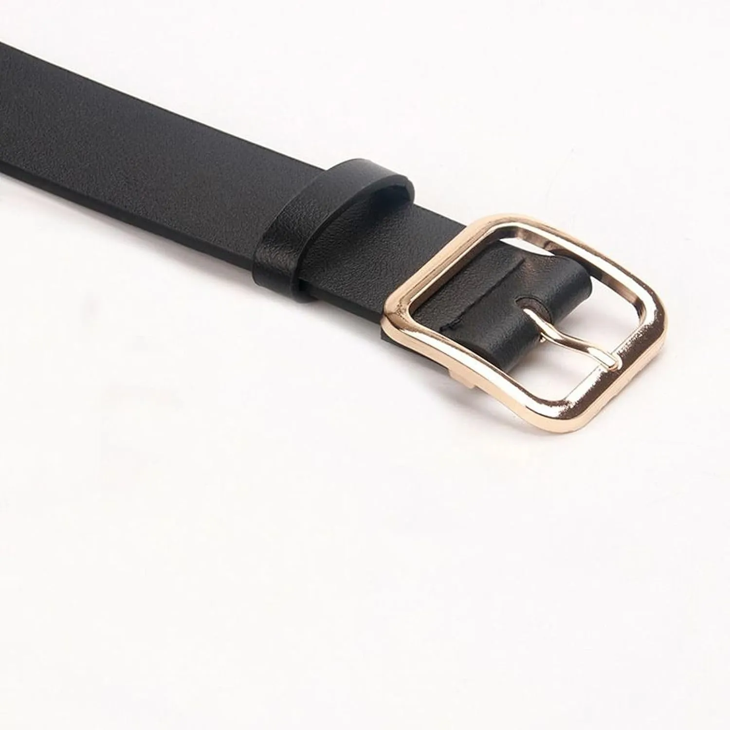 Women's Faux Leather Belt For Dress Fashion Belt Buckle Elegant Square Metal Buckle Fall Adjustable Belts