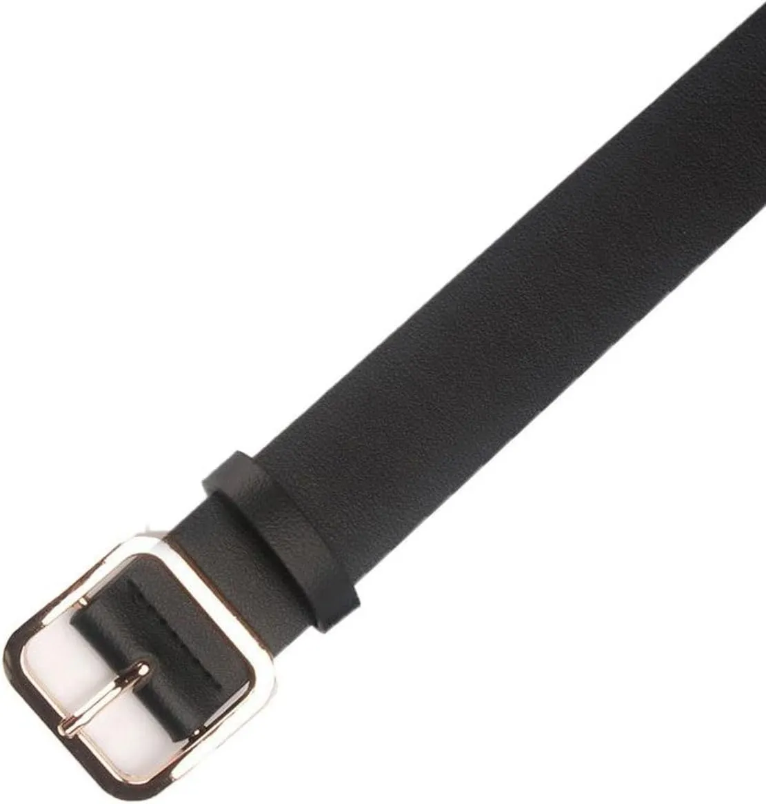 Women's Faux Leather Belt For Dress Fashion Belt Buckle Elegant Square Metal Buckle Fall Adjustable Belts