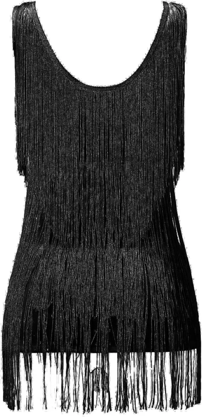 Womens Fringed Midi Skirt V Neck Sleeveless Sexy Dress for Women Casual Solid Elegant Nightclub Party Dress Outfits