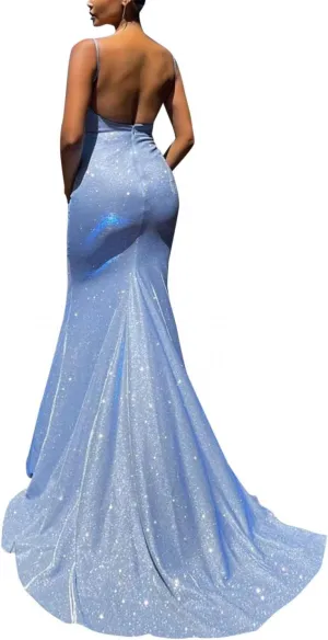 Women's Mermaid Dress Sexy Sleeveless Backless Halter Neck Bodycon Party Dresses Evening Dress Stylish Cute Versatile