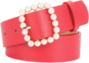 Women's Metal Belt Faux Leather Casual Basic Metal Buckle Fitted Buckle Metallic Comfy Single Breasted