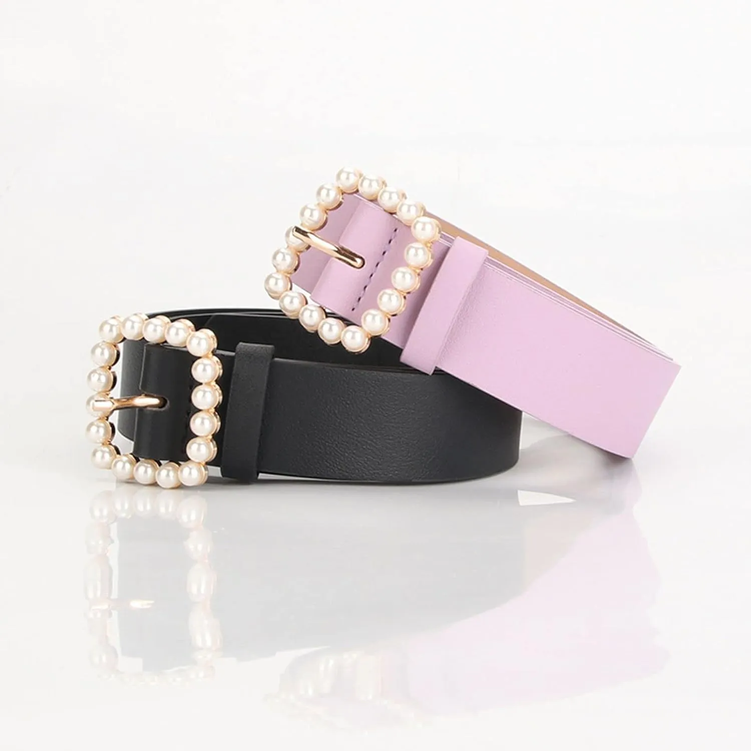 Women's Metal Belt Faux Leather Casual Basic Metal Buckle Fitted Buckle Metallic Comfy Single Breasted