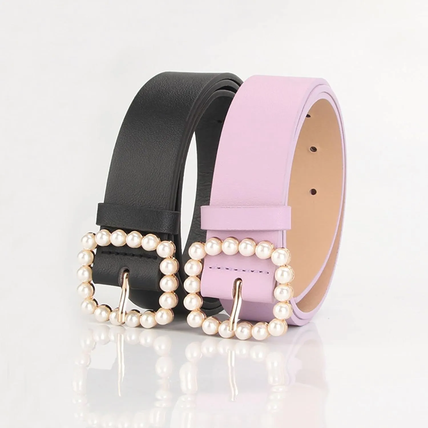 Women's Metal Belt Faux Leather Casual Basic Metal Buckle Fitted Buckle Metallic Comfy Single Breasted