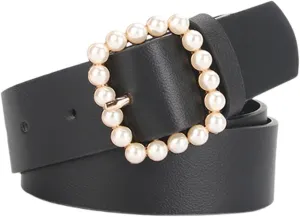 Women's Metal Belt Faux Leather Casual Basic Metal Buckle Fitted Buckle Metallic Comfy Single Breasted