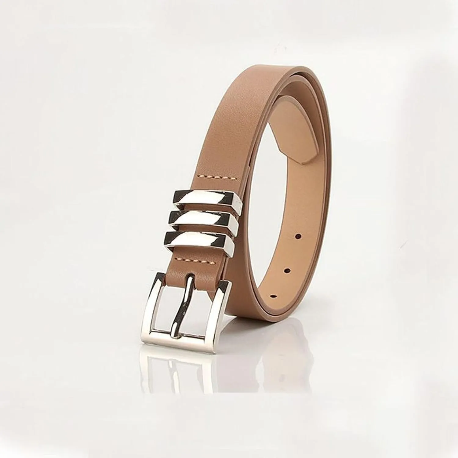 Women's Metal Ratchet Belt Fashion Belt Casual Metal Buckle Buckle Elegant Classic Basic Groove Belt