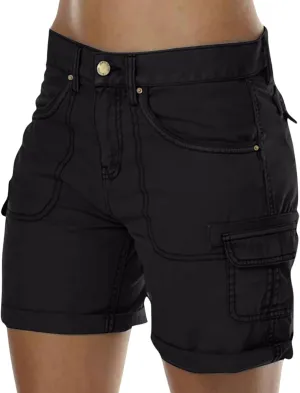 Womens Shorts 2025 Summer Casual Hiking Workout Vacation High Waisted Cargo Shorts Women with Pockets