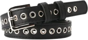 Women's Skinny Belt Buckle Groove Belt Metal Casual Fashion Summer Fall Party Metal Buckle Adjustable Belts