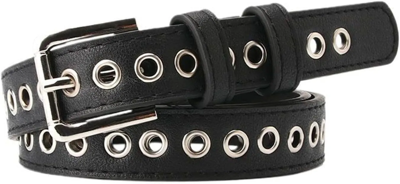 Women's Skinny Belt Buckle Groove Belt Metal Casual Fashion Summer Fall Party Metal Buckle Adjustable Belts