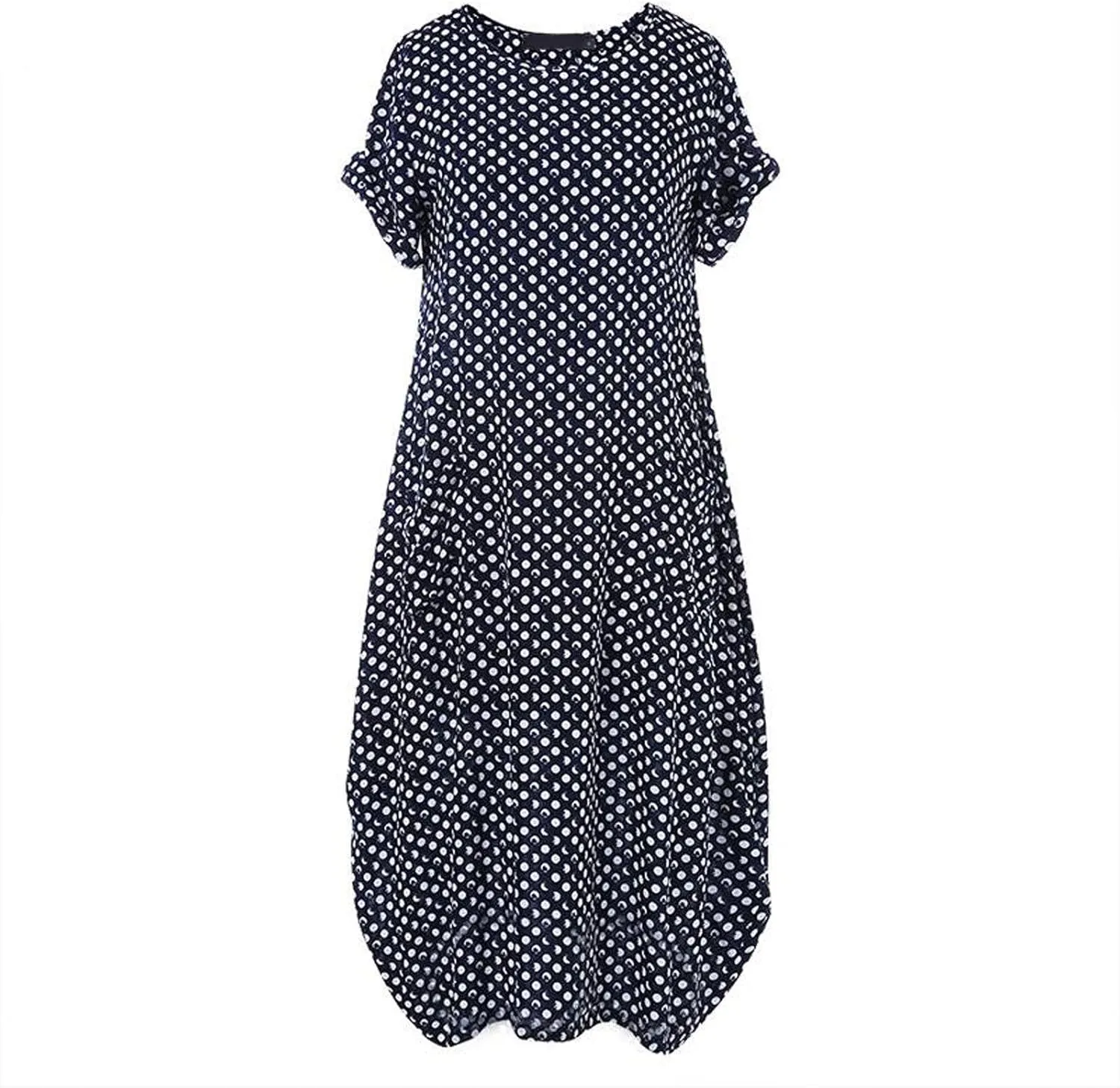 Womens Summer Casual Dress V Neck Short Sleeve Floral Print Boho Beach Sundress Tiered Ruffle Maxi Dress with Pockets