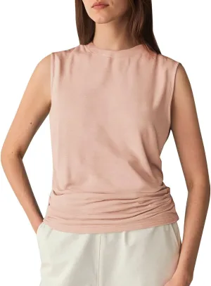 Womens Summer Tank Tops High Neck Workout Crew Neck Sleeveless Top Casual Flowy Trendy Loose Sleeveless Vest Camisole